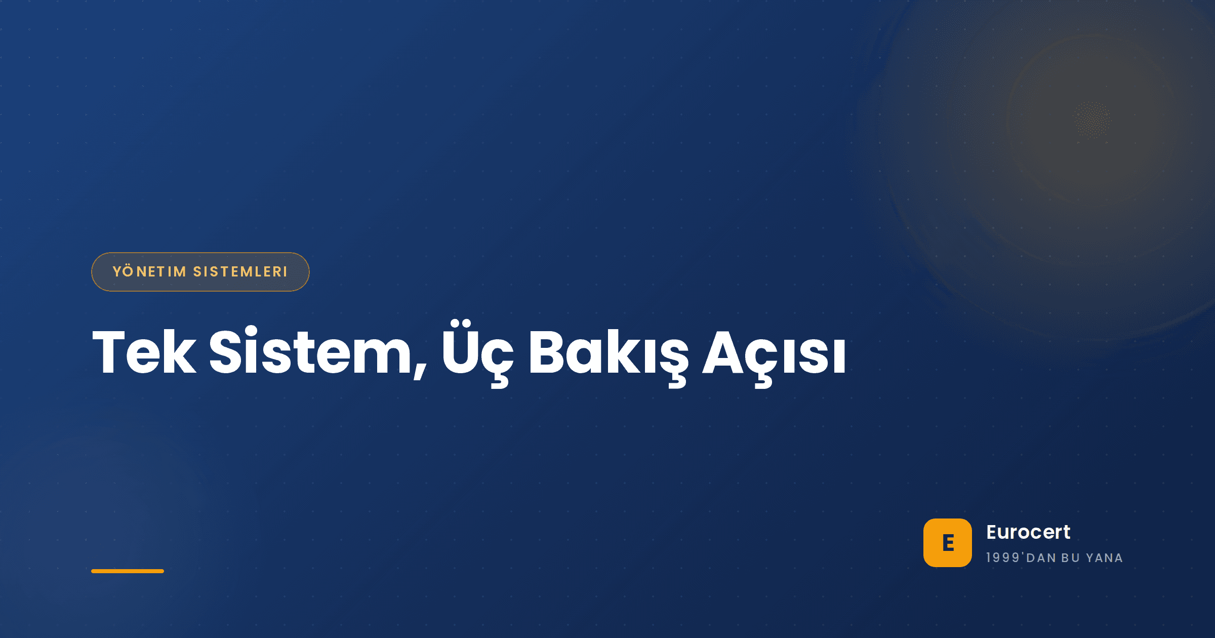 Kalite, çevre ve iş güvenliği halkalarının tek bir entegre yönetim sisteminde birleştiğini gösteren görsel