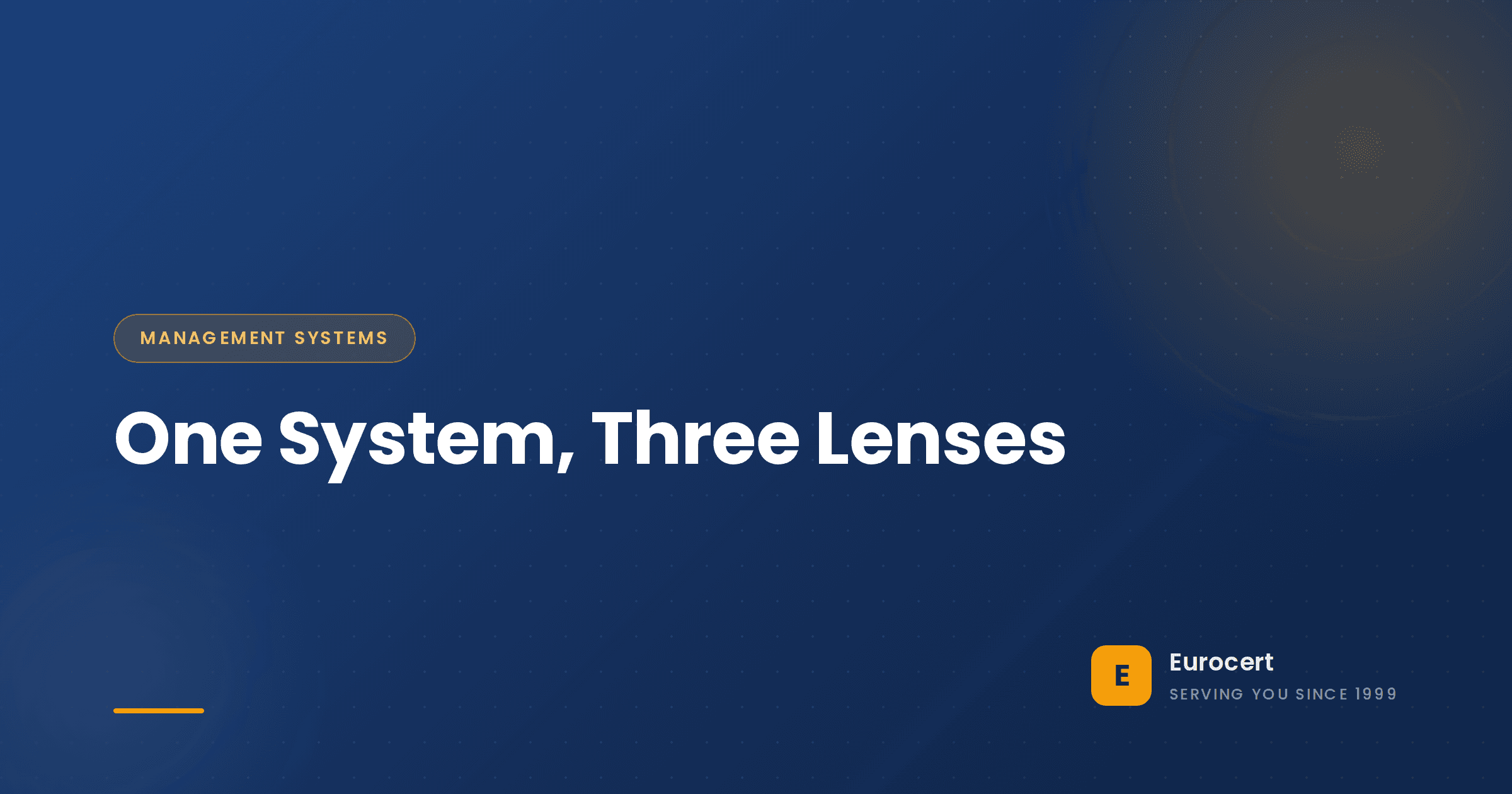 Three overlapping rings labelled quality, environment and safety merging into one integrated management system diagram